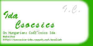 ida csocsics business card